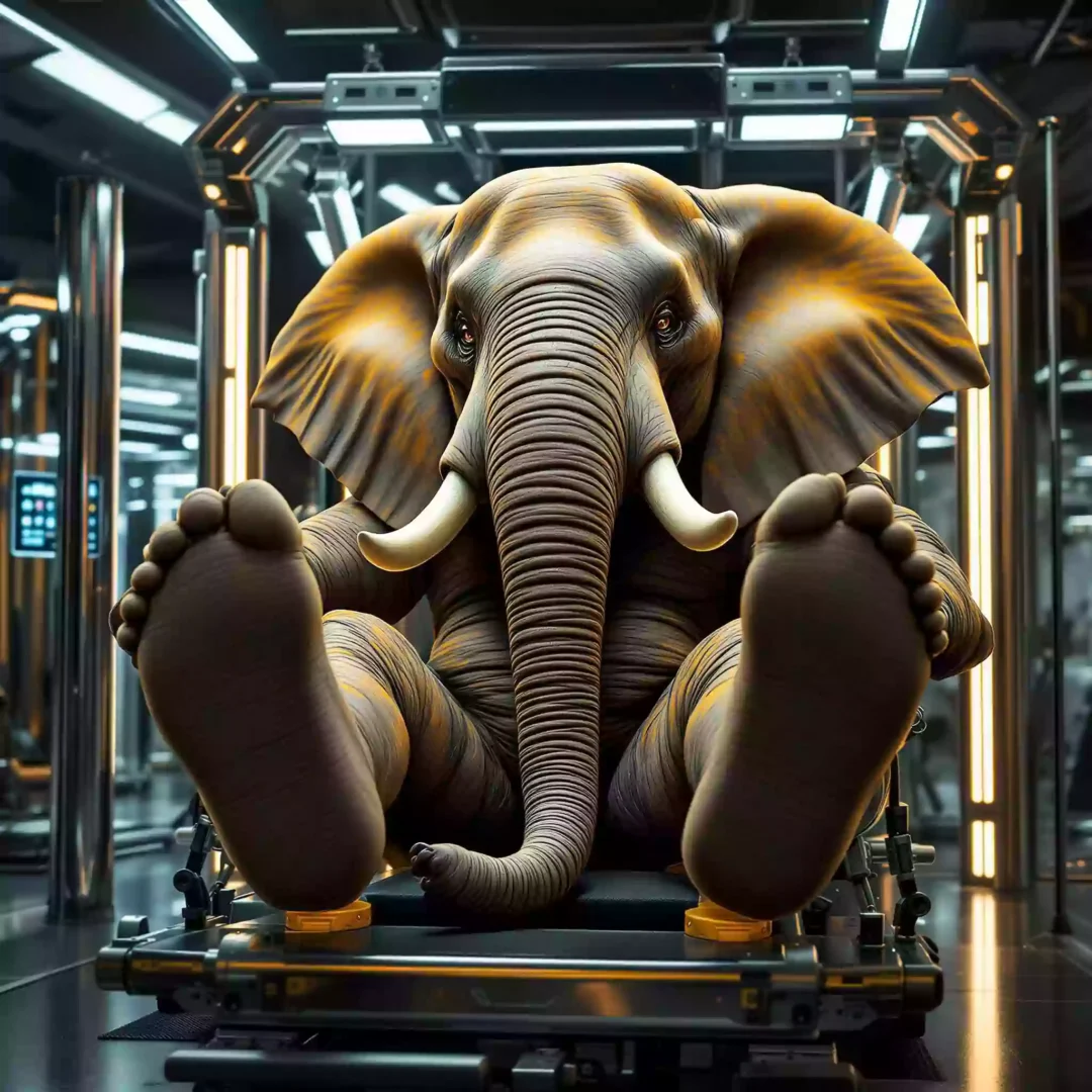 ai-elephant-using-a-leg-press-machine