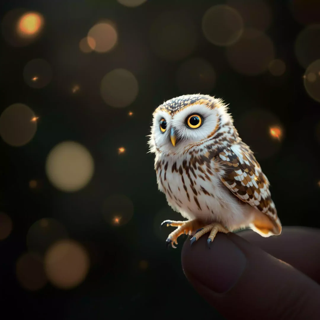 tiny-bird-miniature-ai-owl-perched-between-fingers