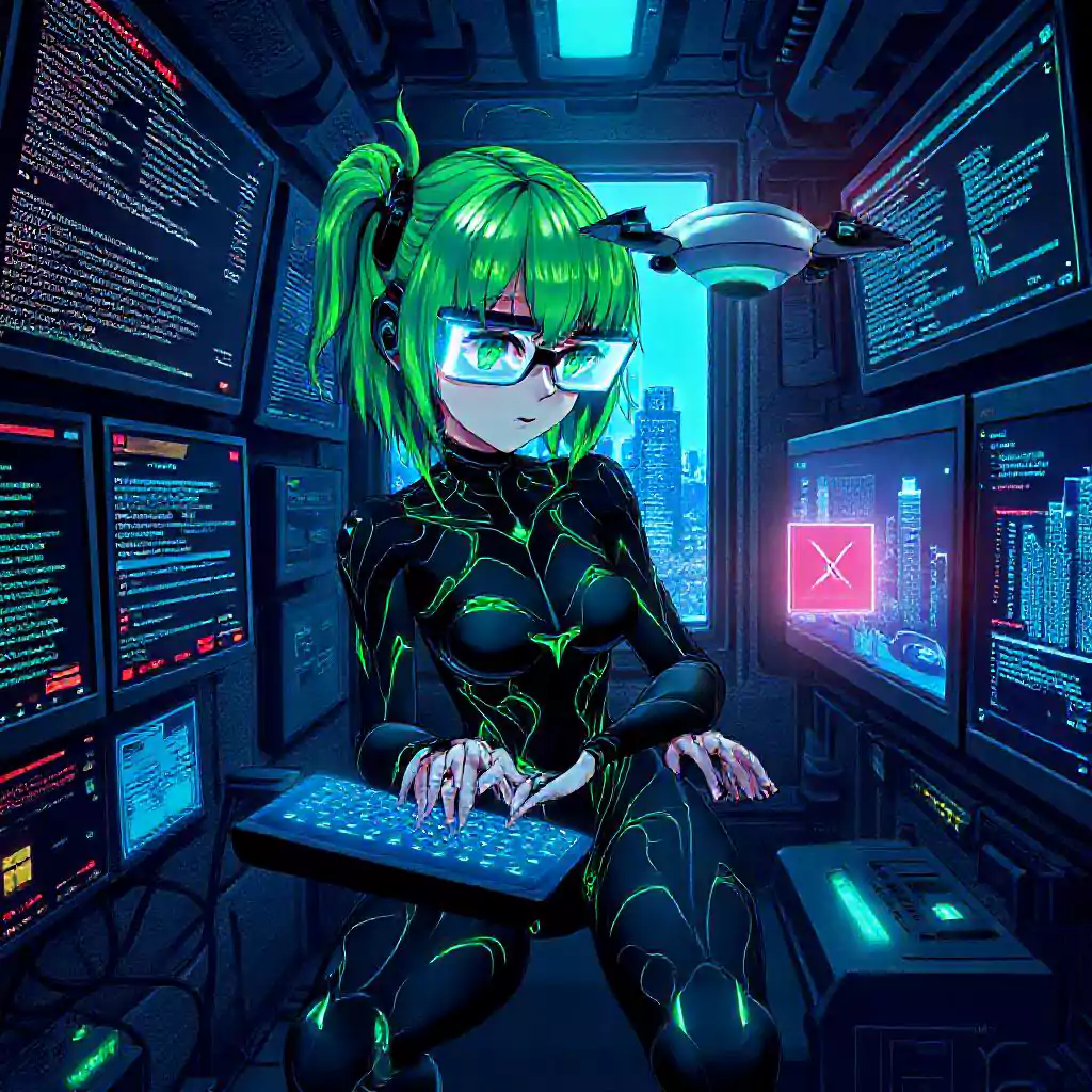 ai-anime-hacker-girl-in-a-high-tech-underground-lair