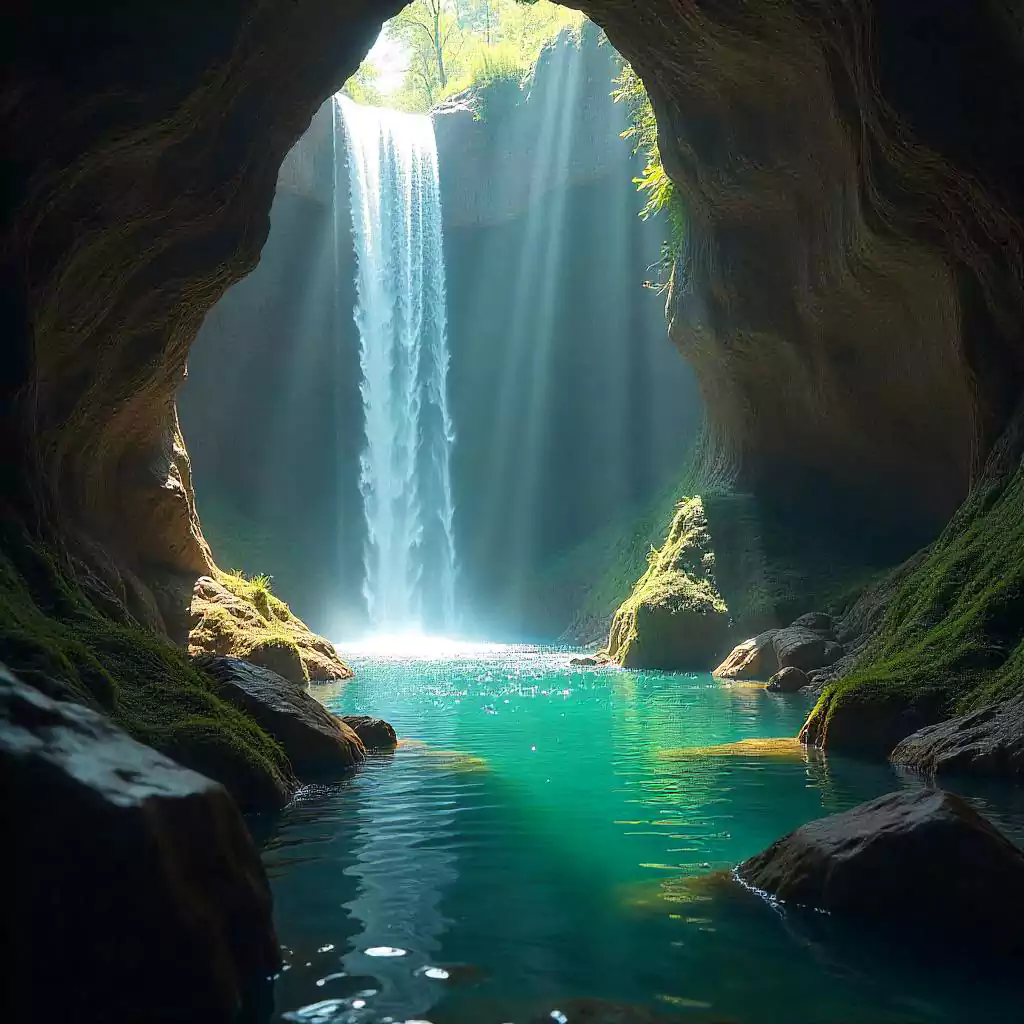 enchanted-subterranean-waterfall