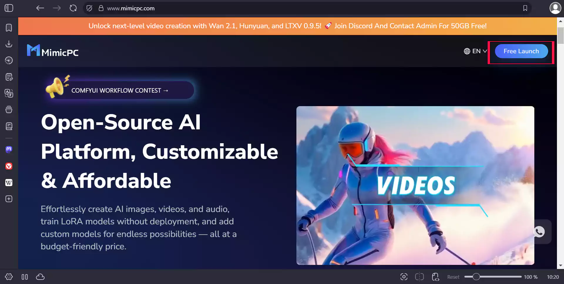 mimicpc-ai-image-generation-signup-page