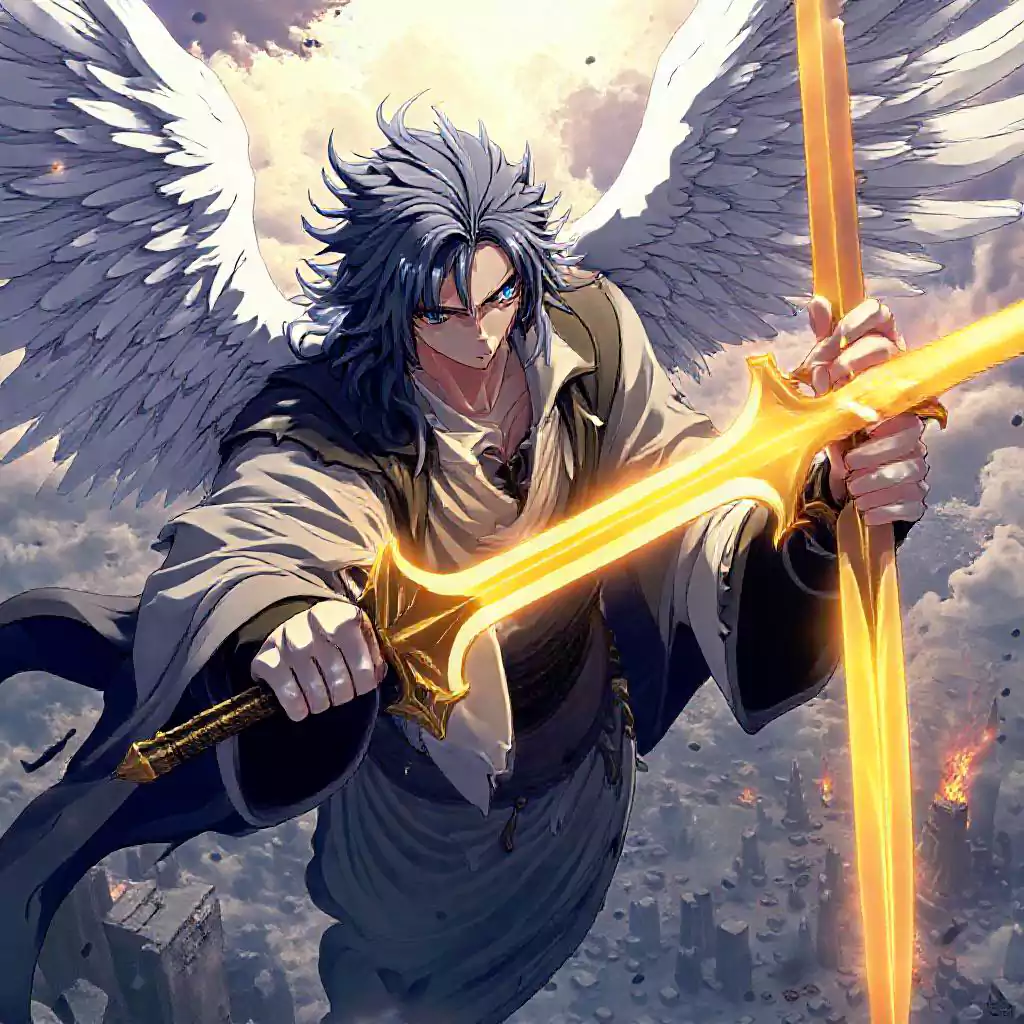 the-fallen-angel-with-a-blade-of-light